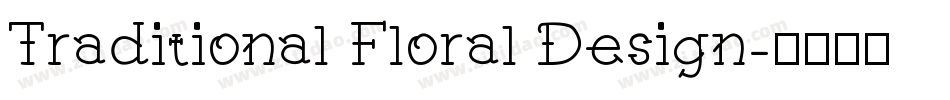 Traditional Floral Design字体转换